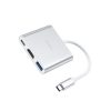 Адаптер Hoco HB14 Type-C to USB3.0+HDMI+PD2.0 Silver 181429