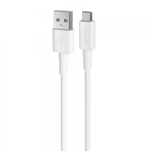 Кабель Proove Small Silicone USB to MicroUSB 2.4A 1m White