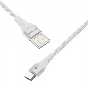 Кабель Proove Double Way Weft USB to MicroUSB 2.4A 1m White