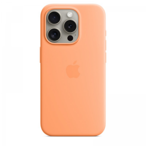 Чохол Silicone case Magsafe для Iphone 15 Pro Orange Sorbet