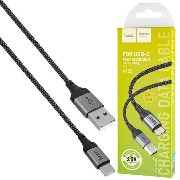 Кабель Hoco X102 USB to Type-C 3A 1м Black