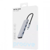 Адаптер USB-Хаб Proove Iron Link 5в1 3*USB3.0+Type-C+HDMI Silver 179748