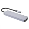 Адаптер USB-Хаб Proove Iron Link 5в1 3*USB3.0+Type-C+HDMI Silver 179749