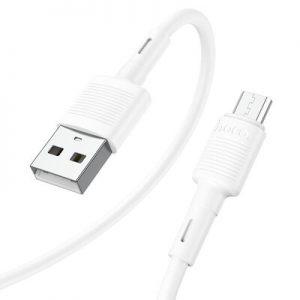 Кабель Hoco X83 USB to MicroUSB 2.4А 1м White