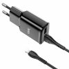 Сетевое зарядное устройство HOCO C88A+кабель USB to Lightning Black