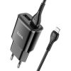 Сетевое зарядное устройство HOCO C88A+кабель USB to Lightning Black 180714