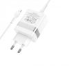 Сетевое зарядное устройство HOCO N21 PD30W+QC3.0+кабель Type-C to Lightning White 180720