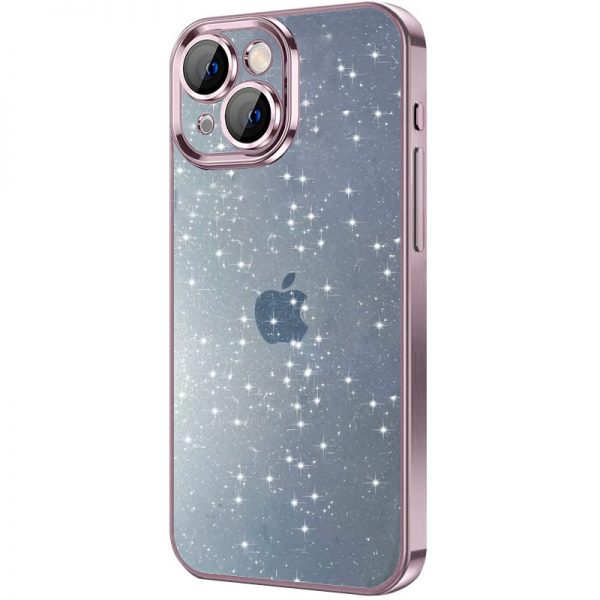 Чехол Glittershine для iPhone 15 Rose Gold