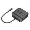 Адаптер Hoco HB35 Easy link 4в1 100Mbps Type-C to 3USB2.0+RJ45 0.2M Black 181441