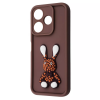 Чехол Pretty Things для Xiaomi Redmi 13 / Poco M6 Brown / Rabbit