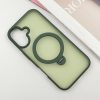 Чехол Metal Buttons MagSafe Colorful HQ Ring для Iphone 16 Green 183066