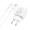 Сетевое зарядное устройство HOCO C98A Proton+кабель Type-C 1USB QC3.0 18W White 183271