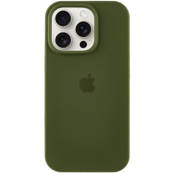 Чехол Silicone Case для Iphone 16 Pro Max Зеленый / Dark Olive