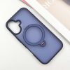 Чехол Metal Buttons MagSafe Colorful HQ Ring для Iphone 16 Dark Blue 183080