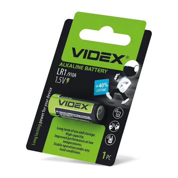 Батарейка VIDEX LR1 1шт