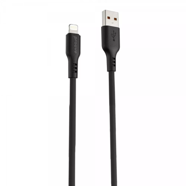 Кабель Proove Rebirth USB to Lightning 2.4A 1m Black