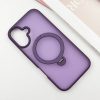 Чехол Metal Buttons MagSafe Colorful HQ Ring для Iphone 16 Purple 183087