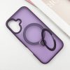 Чехол Metal Buttons MagSafe Colorful HQ Ring для Iphone 16 Purple 183088