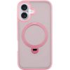 Чехол Metal Buttons MagSafe Colorful HQ Ring для Iphone 16 Pink