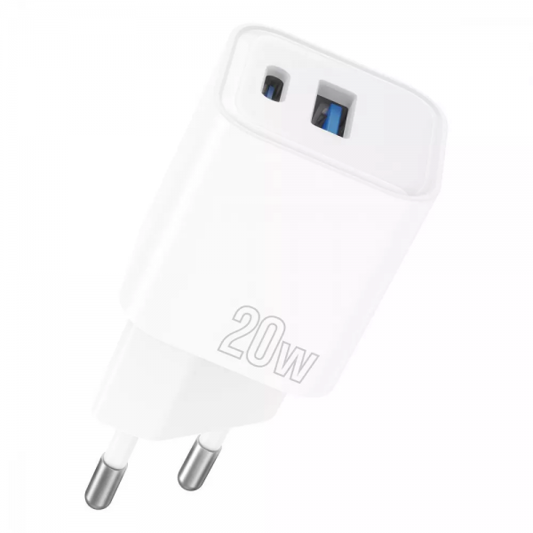 Зарядний пристрій Proove Silicone Power Plus 20W Type-C + USB White