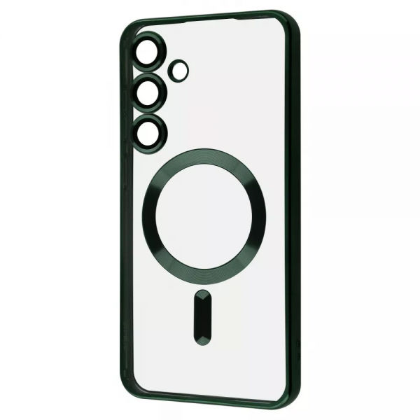 Чехол WAVE Metal Color MagSafe для Samsung Galaxy S24 Прозрачный / Dark green