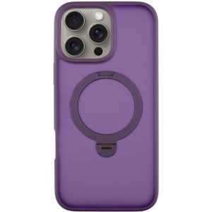 Чехол Metal Buttons MagSafe Colorful HQ Ring для Iphone 16 Pro Purple