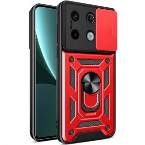 Противоударный чехол Camsh Serg Ring для Xiaomi Redmi Note 13 Красный