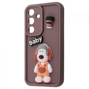 Чехол Pretty Things для Samsung Galaxy S24 FE Brown/Baby