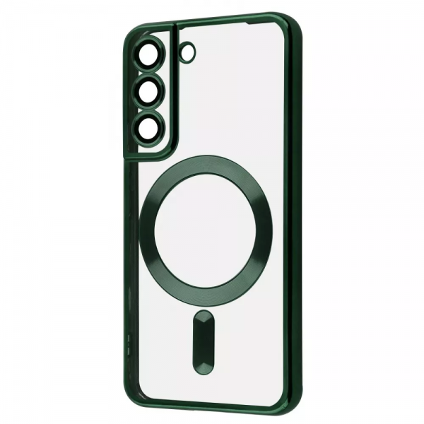 Чехол WAVE Metal Color MagSafe для Samsung Galaxy S23 Plus Прозрачный/Dark green