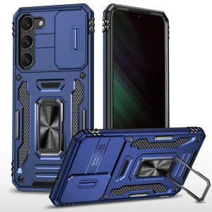 Противоударный чехол Camsh Army Ring для Samsung Galaxy S23 FE Navy