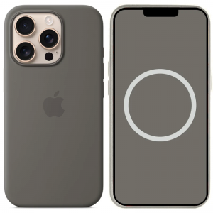 Чехол Silicone case Magsafe для Iphone 16 Pro Max Stone Gray