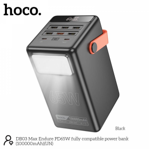 Внешний аккумулятор Hoco DB03 Max Centurion 65W 100000mAh Black