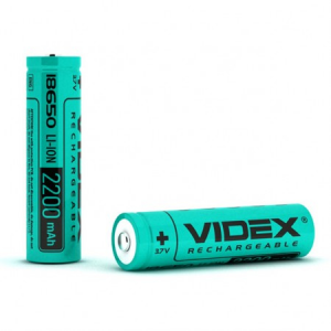 Батарейки аккумуляторные 18650 VIDEX 2200mAh 1шт