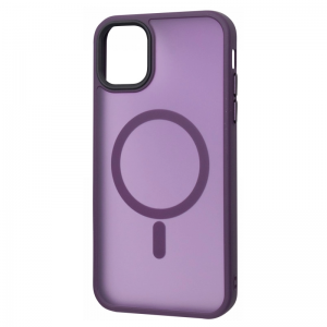 Чехол PHIBR Metal Buttons MagSafe для Iphone 11 Deep purple