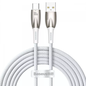 Кабель Baseus Glimmer USB to Type-C 100W 2m White