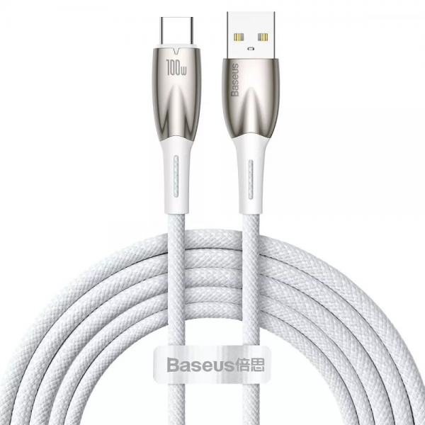 Кабель Baseus Glimmer USB to Type-C 100W 2m White