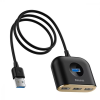 Адаптер USB-Хаб Baseus Square Round USB to USB 3.0 + 3USB 2.0 1m Black