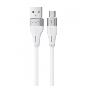 Кабель Proove Soft Silicone USB to MicroUSB 2.4A 1m White
