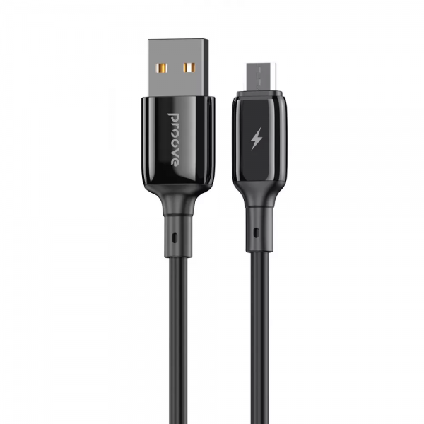 Кабель Proove Flex Metal USB to MicroUSB 2.4A 1m Black