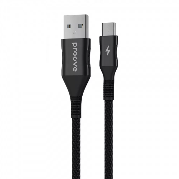 Кабель Proove Braided Scout USB to MicroUSB 2.4A 1m Black