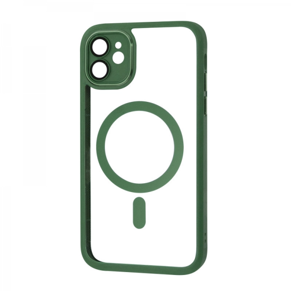Чохол PHIBR Metallic MagSafe для Iphone 11 Прозорий/Khaki