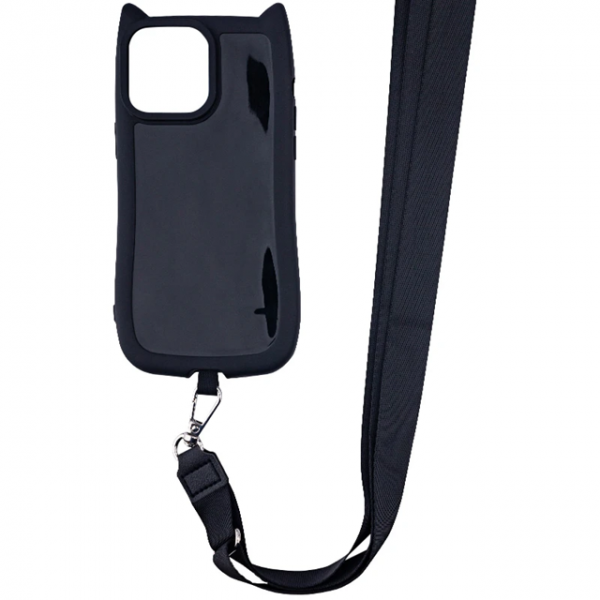 Чохол ETMA Cat з ремінцем для Iphone 16 Pro Max Black