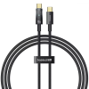 Кабель Baseus Explorer Series Auto Power-Off Type-C to Type-C 100W 2m Black