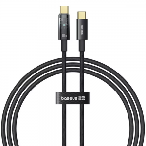 Кабель Baseus Explorer Series Auto Power-Off Type-C to Type-C 100W 2m Black