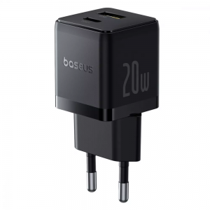Зарядний пристрій Baseus Palm Type-C+USB 20W Black