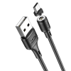 Кабель Hoco X52 Magnetic USB to MicroUSB 2.4A 1m Black 191500