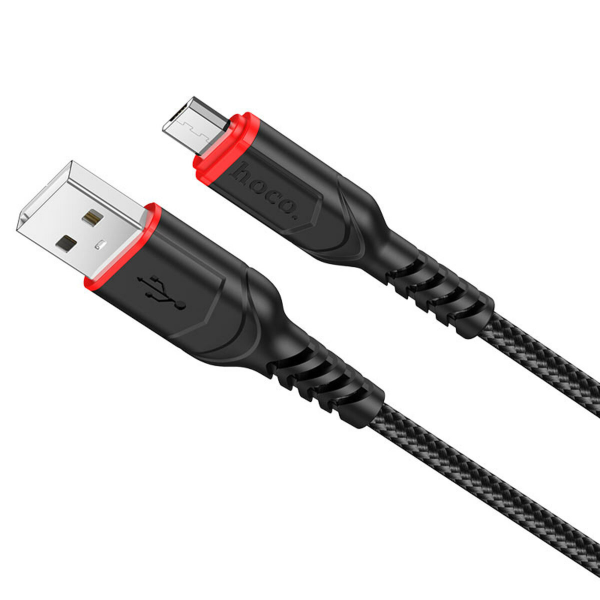 Кабель Hoco X59 USB to MicroUSB 2.4A 1m Black