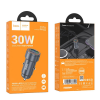 Автомобільний зарядний пристрій HOCO Z57A PD30W+QC3.0 Type-C+USB Metal Gray 191887