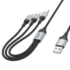 Кабель HOCO X102 3в1 USB to Lightning/Micro/Type-C 2.4A 1m Black 192424