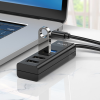 Адаптер USB-Хаб HOCO HB25 Type-C to USB3.0+3USB2.0 1m Black 191483